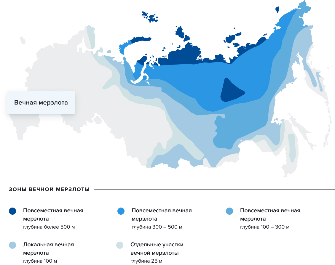 Распространение вечной мерзлоты в россии карта - 88 фото